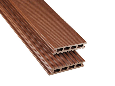 26×145mm Kovalex® Standard WPC-Terrassendiele, braun, mattiert, Hohlkammer, grob/fein