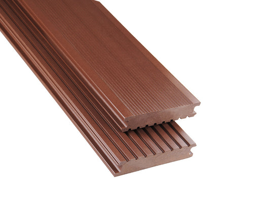 26×145mm Kovalex® Standard WPC-Terrassendiele, braun, ungebürstet, Vollprofil, grob/fein