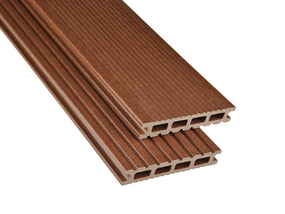 26×145mm Kovalex® Exklusiv WPC-Terrassendiele, braun, mattiert, Hohlkammer, grob/fein