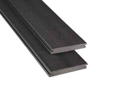 20×145mm Kovalex® WPC-Massivdiele, Struktur/fein, graubraun, mattiert, Vollprofil