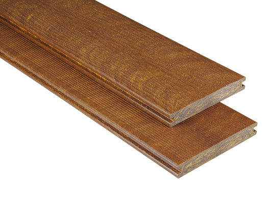 20×145mm Kovalex® WPC-Massivdiele, Struktur/fein, walnuss, mattiert, Vollprofil