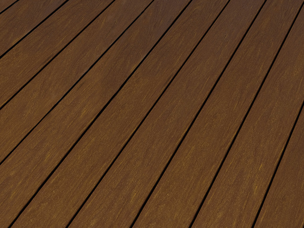20×145mm Kovalex® WPC-Massivdiele, Struktur/fein, walnuss, mattiert, Vollprofil