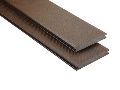 20×145mm Kovalex® WPC-Massivdiele, Struktur/fein, kastanie, mattiert, Vollprofil
