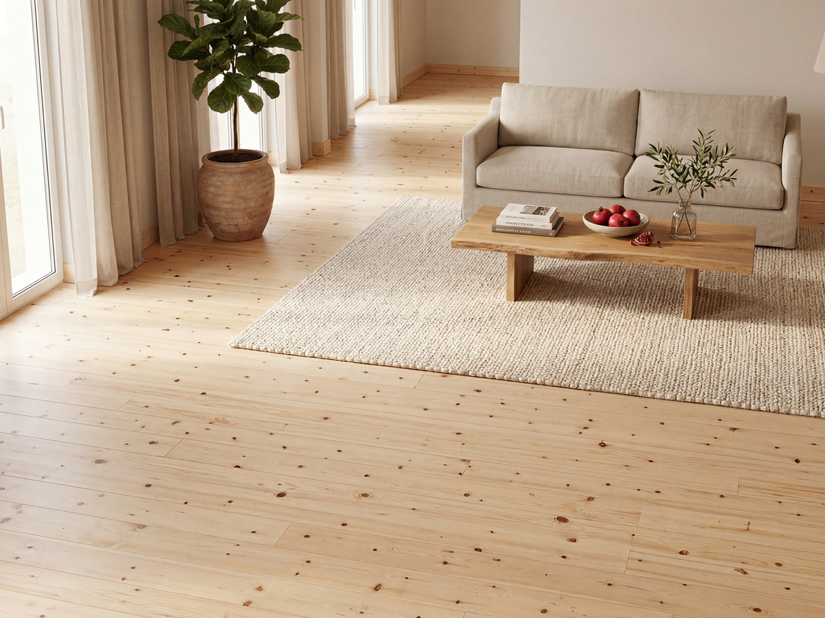 Fichte Massivholzdielen, 21x144 mm, Rustikal, rundum Nut & Feder, mit Microfase Deckbreite 132 mm