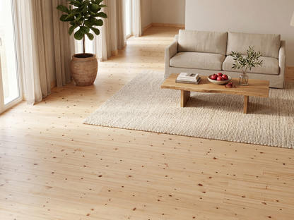 Fichte Massivholzdielen, 21x144 mm, Rustikal, rundum Nut & Feder, mit Microfase Deckbreite 132 mm