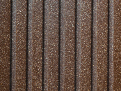 27x138 mm "Die Beliebte Plus", WPC Terrassendielen, beidseitig ungebürstet, braun, grob/fein, Hohlkammerprofil
