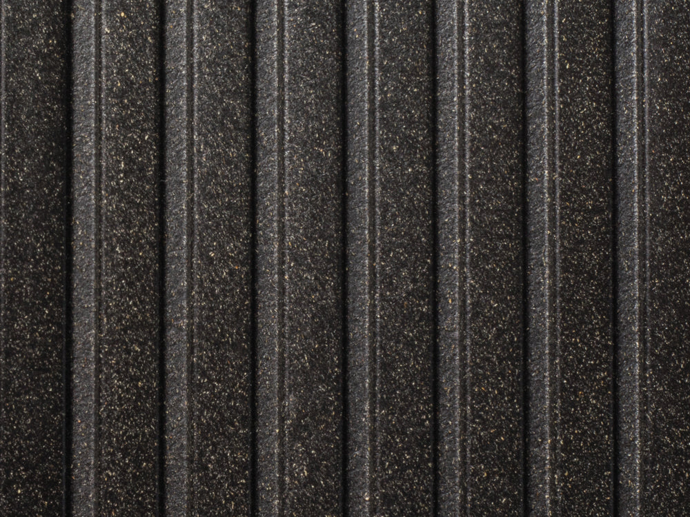 27×138mm "Die Beliebte Plus", WPC Terrassendielen, beidseitig ungebürstet, anthrazit grob/fein, Hohlkammer
