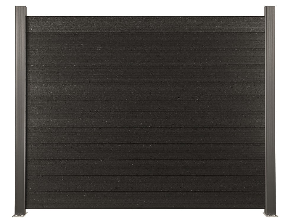 180×174cm Flächenset "Der Effektive" anthrazit, Bausatz mit Lamellen, Abschlussprofil und Unterbauleiste