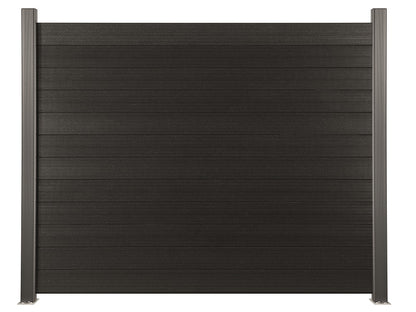 180×174cm Flächenset "Der Effektive" anthrazit, Bausatz mit Lamellen, Abschlussprofil und Unterbauleiste