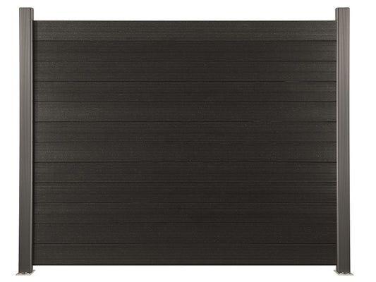 180×174cm Flächenset "Der Effektive" anthrazit, Bausatz mit Lamellen, Abschlussprofil und Unterbauleiste