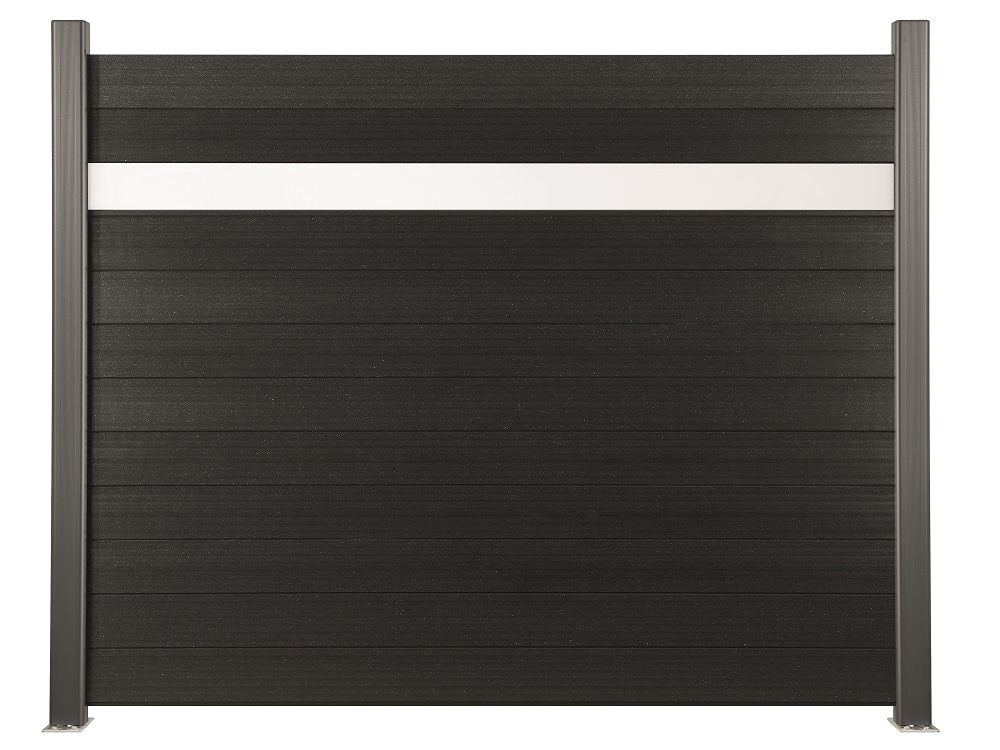 180×174cm Flächenset "Der Effektive" anthrazit, Bausatz mit Lamellen, Abschlussprofil und Unterbauleiste