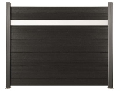 180×174cm Flächenset "Der Effektive" anthrazit, Bausatz mit Lamellen, Abschlussprofil und Unterbauleiste