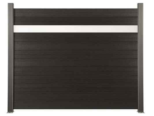 180×174cm Flächenset "Der Effektive" anthrazit, Bausatz mit Lamellen, Abschlussprofil und Unterbauleiste