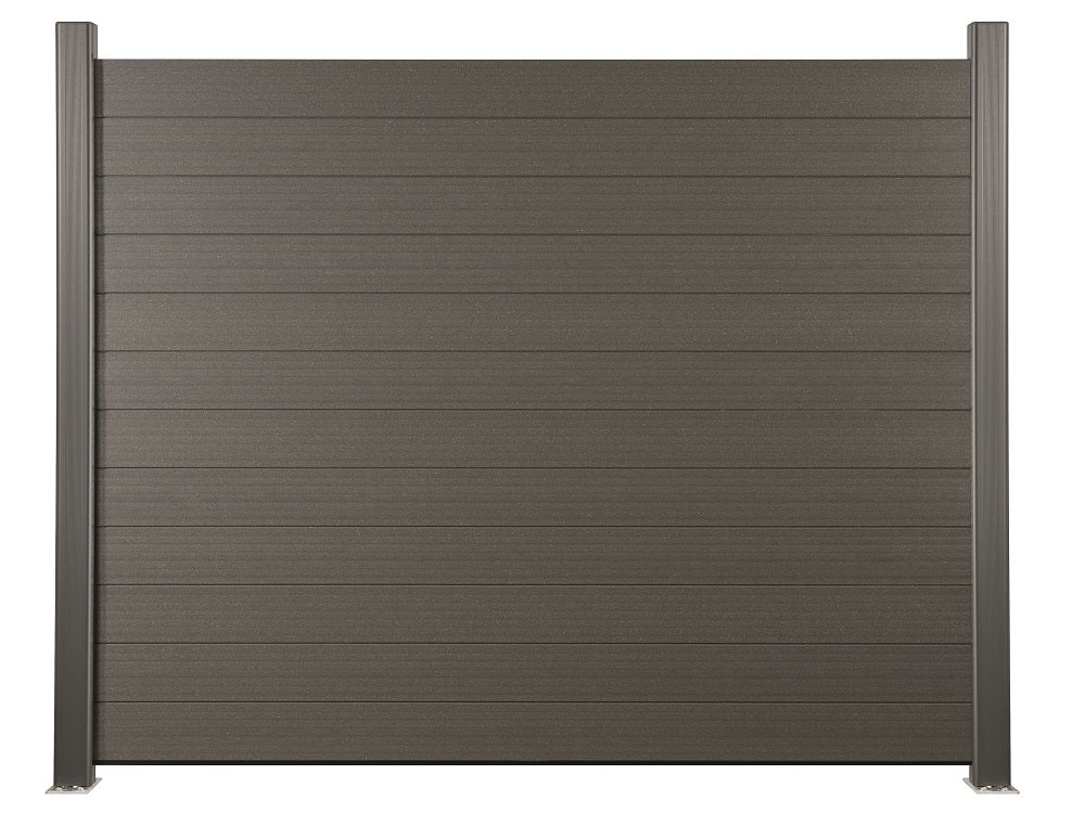 180×174cm Flächenset "Der Effektive" Titangrau, Bausatz mit Lamellen, Abschlussprofil und Unterbauleiste