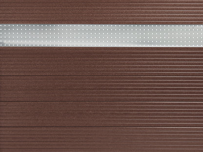 Fenstermodul aus Edelstahl für "Der Effektive" mit passendem Adapterprofil in Braun