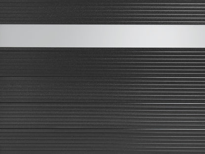 Fenstermodul aus Edelstahl für "Der Effektive" mit passendem Adapterprofil in Anthrazit