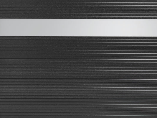 Fenstermodul aus Edelstahl für "Der Effektive" mit passendem Adapterprofil in Anthrazit