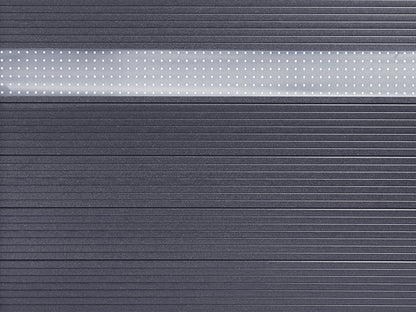Fenstermodul aus Edelstahl für "Der Effektive" mit passendem Adapterprofil in Titangrau