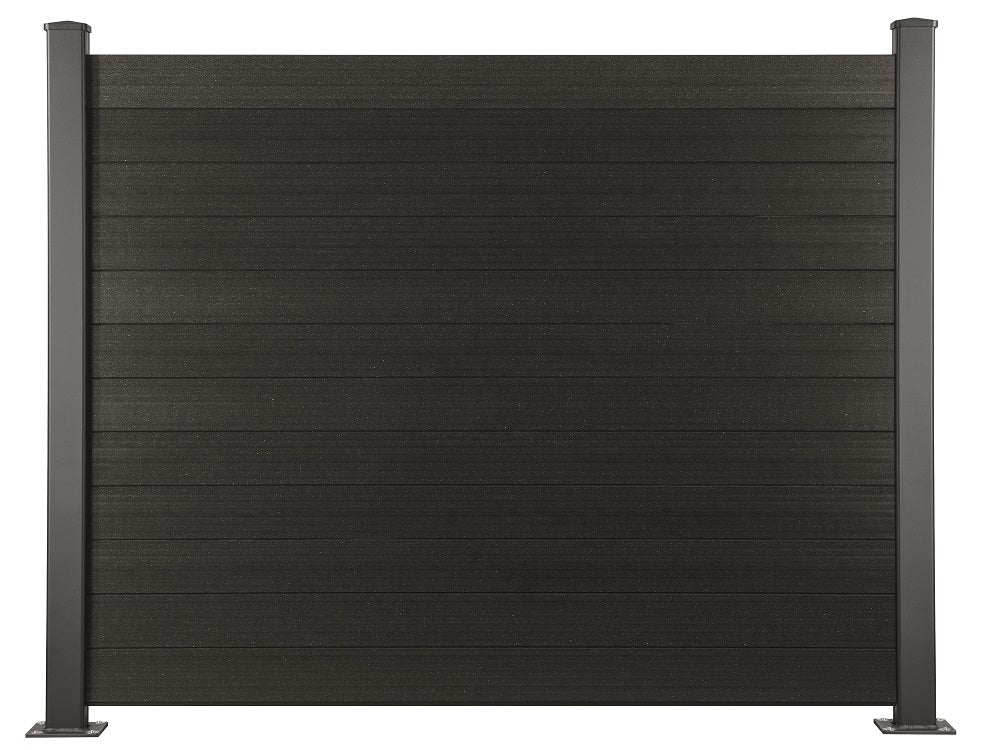 180×174cm Flächenset "Der Flexible" anthrazit, Bausatz mit Lamellen, Abschlussprofil und Unterbauleiste