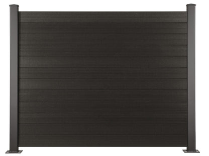180×174cm Flächenset "Der Flexible" anthrazit, Bausatz mit Lamellen, Abschlussprofil und Unterbauleiste