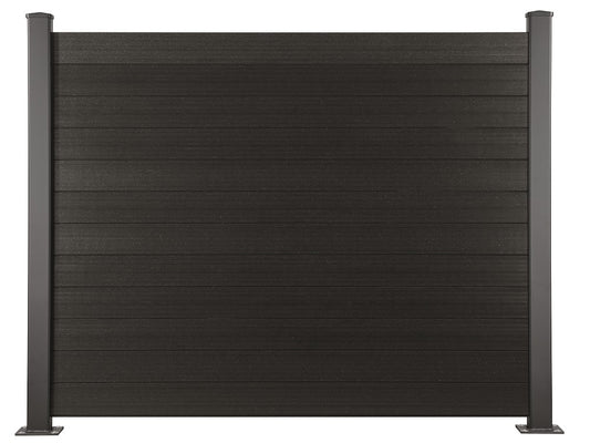180×174cm Flächenset "Der Flexible" anthrazit, Bausatz mit Lamellen, Abschlussprofil und Unterbauleiste