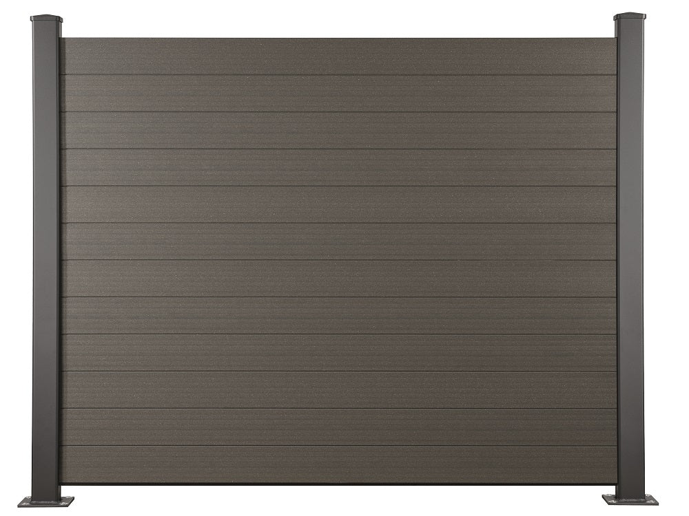 180×174cm Flächenset "Der Flexible" titangrau, Bausatz mit Lamellen, Abschlussprofil und Unterbauleiste