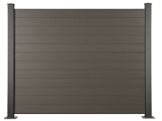 180×174cm Flächenset "Der Flexible" titangrau, Bausatz mit Lamellen, Abschlussprofil und Unterbauleiste