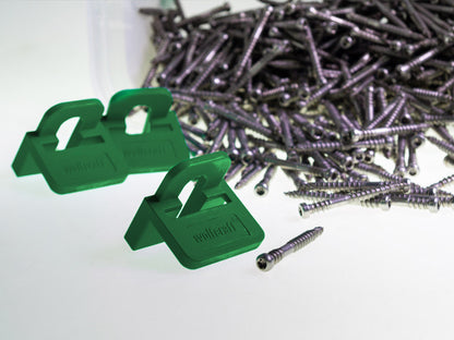 KAHRS Terrassenschrauben Professional Bonusbox 5,0x50 mm, V2A, Zylinderkopf, 500 Stk./Paket, inkl. Bit, 3 Fugenlehren und Bohrer