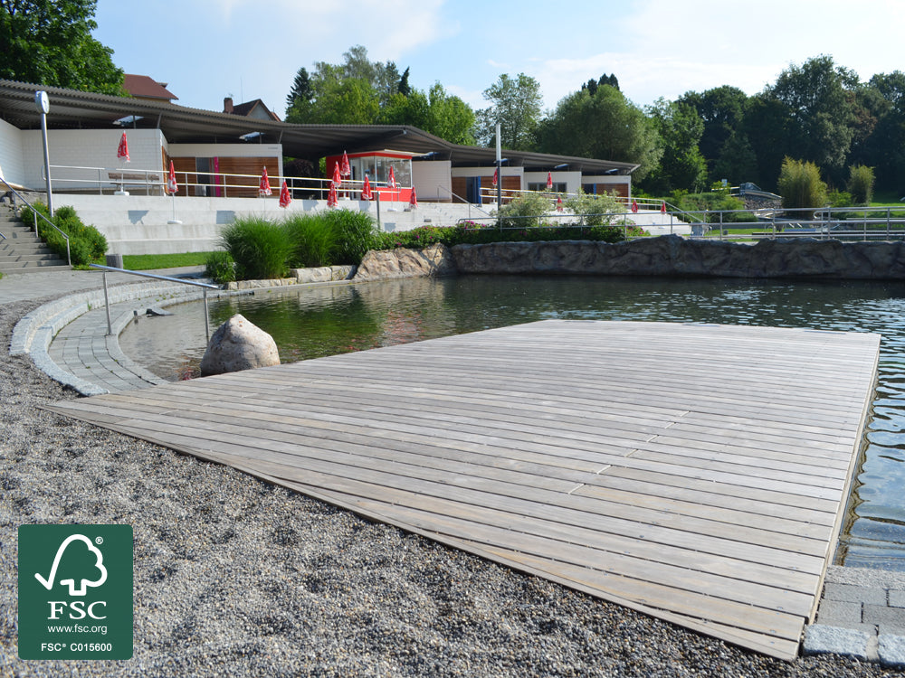 Kebony Clear Terrassendielen, 22x142 mm, glatt, Kanten gerundet, mit allgemeiner bauaufsichtlicher Zulassung