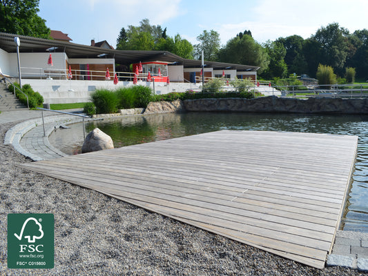 Kebony Clear Terrassendielen, 22x142 mm, glatt, Kanten gerundet, mit allgemeiner bauaufsichtlicher Zulassung