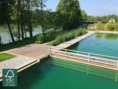 Kebony Clear Terrassendielen, 22x142 mm, glatt, Kanten gerundet, mit allgemeiner bauaufsichtlicher Zulassung