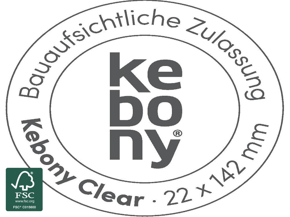 Kebony Clear Terrassendielen, 22x142 mm, glatt, Kanten gerundet, mit allgemeiner bauaufsichtlicher Zulassung
