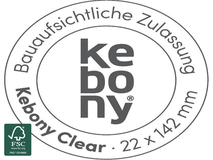 Kebony Clear Terrassendielen, 22x142 mm, glatt, Kanten gerundet, mit allgemeiner bauaufsichtlicher Zulassung