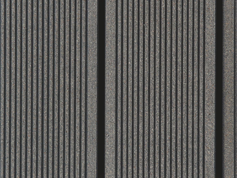 25x138 mm "Die Beliebte massiv", WPC Terrassendielen, beidseitig gebürstet, grob/fein, anthrazit, Vollprofil,  BAZ