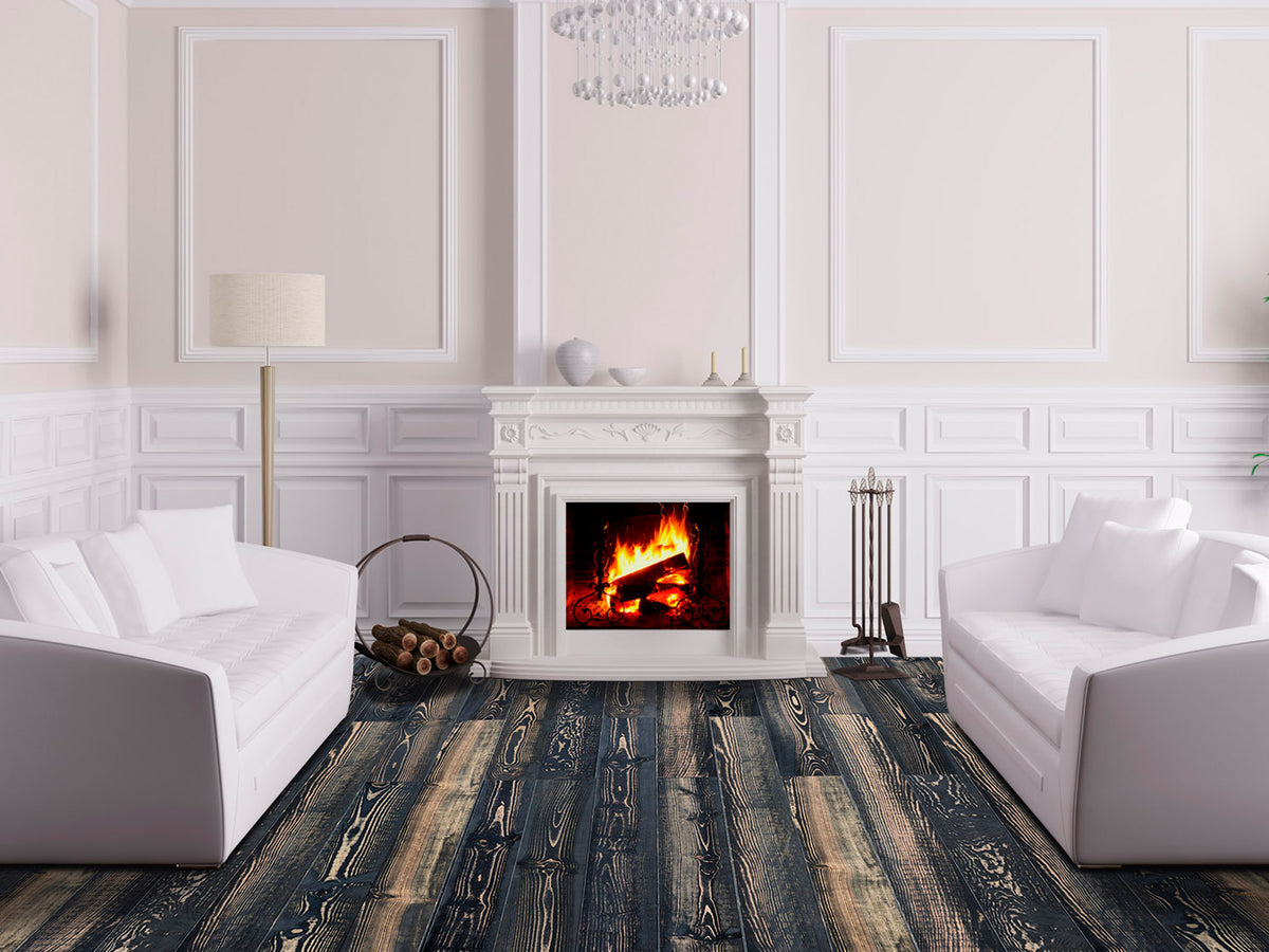KAHRS Massivholzdielen, Seekiefer, 21x176 mm, Natur, schwarz naturgeölt, mit Microfase Deckbreite 170 mm
