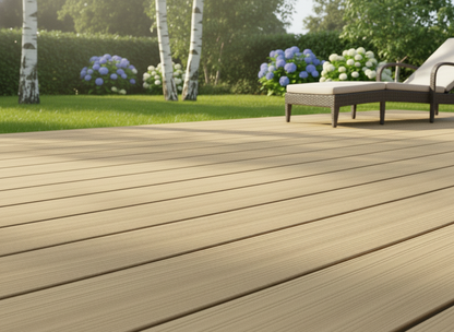 KAHRS WPC Terrassendielen, 20×140mm, Massiv, Teak, Grob/Strukturiert