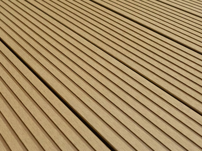 KAHRS WPC Terrassendielen, 20×140mm, Massiv, Teak, Grob/Strukturiert