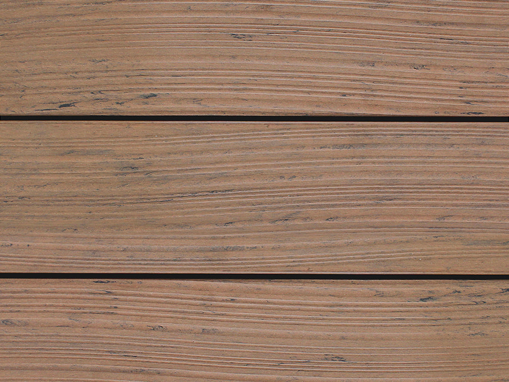 KAHRS WPC Terrassendielen, 20x140 mm, Massiv, Herbstbraun, Grob/Strukturiert