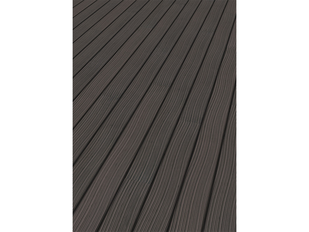 KAHRS WPC Terrassendielen, 20x140 mm, Massiv, Anthrazit, Grob/Strukturiert