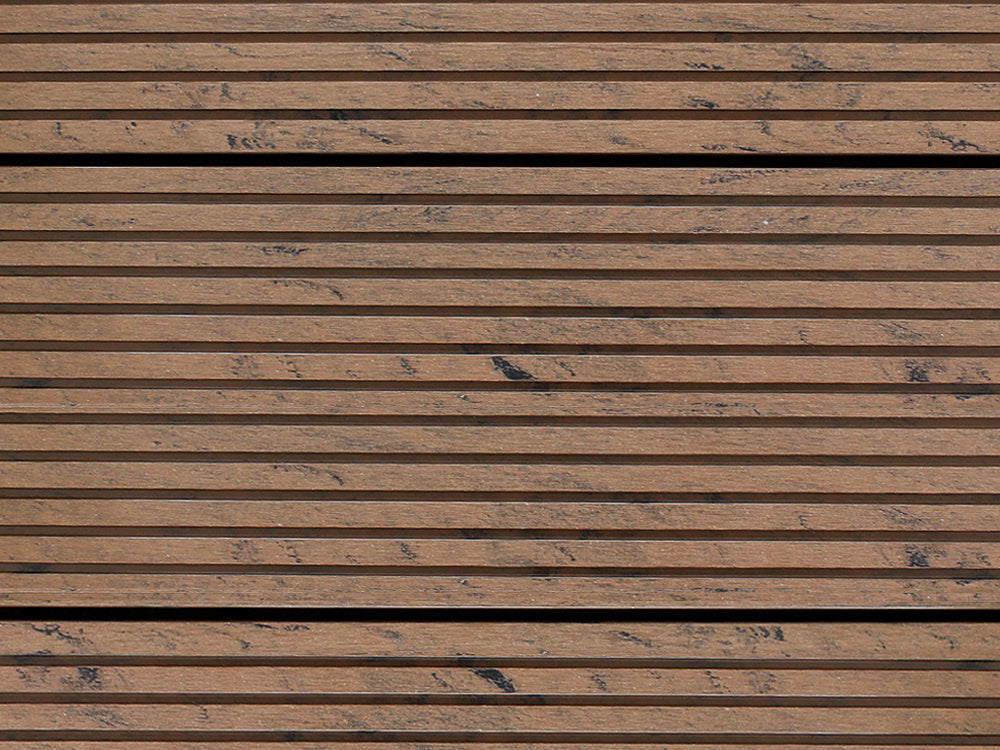 KAHRS WPC Terrassendielen, 20x200 mm, Massiv XL, Herbstbraun, Grob/Strukturiert