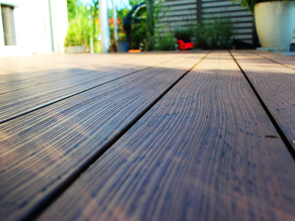 KAHRS WPC Terrassendielen, 20x200 mm, Massiv XL, Herbstbraun, Grob/Strukturiert