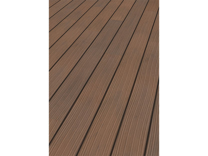 KAHRS WPC Terrassendielen, 20x200 mm, Massiv XL, Herbstbraun, Grob/Strukturiert
