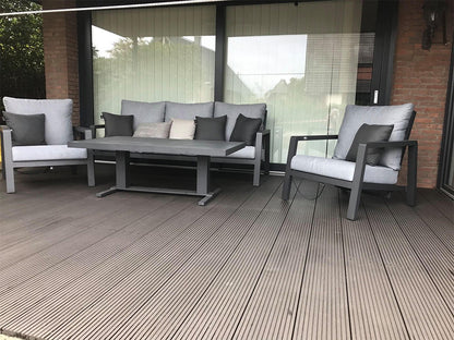 KAHRS WPC Terrassendielen, 20×200mm, Massiv XL, Anthrazit, Grob/Strukturiert