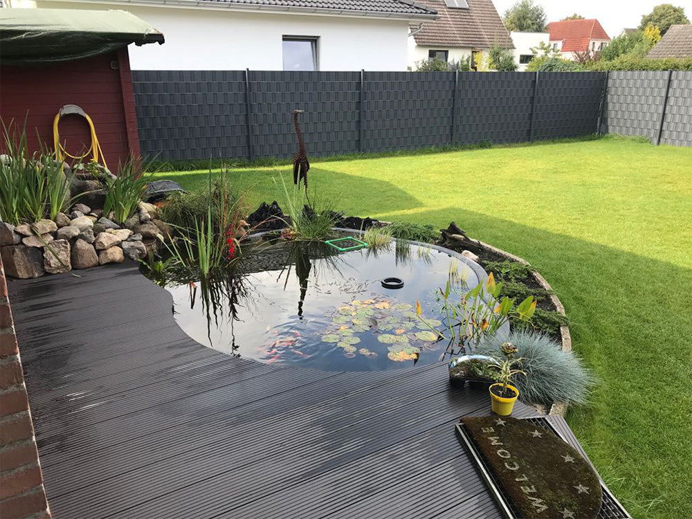 KAHRS WPC Terrassendielen, 20×200mm, Massiv XL, Anthrazit, Grob/Strukturiert
