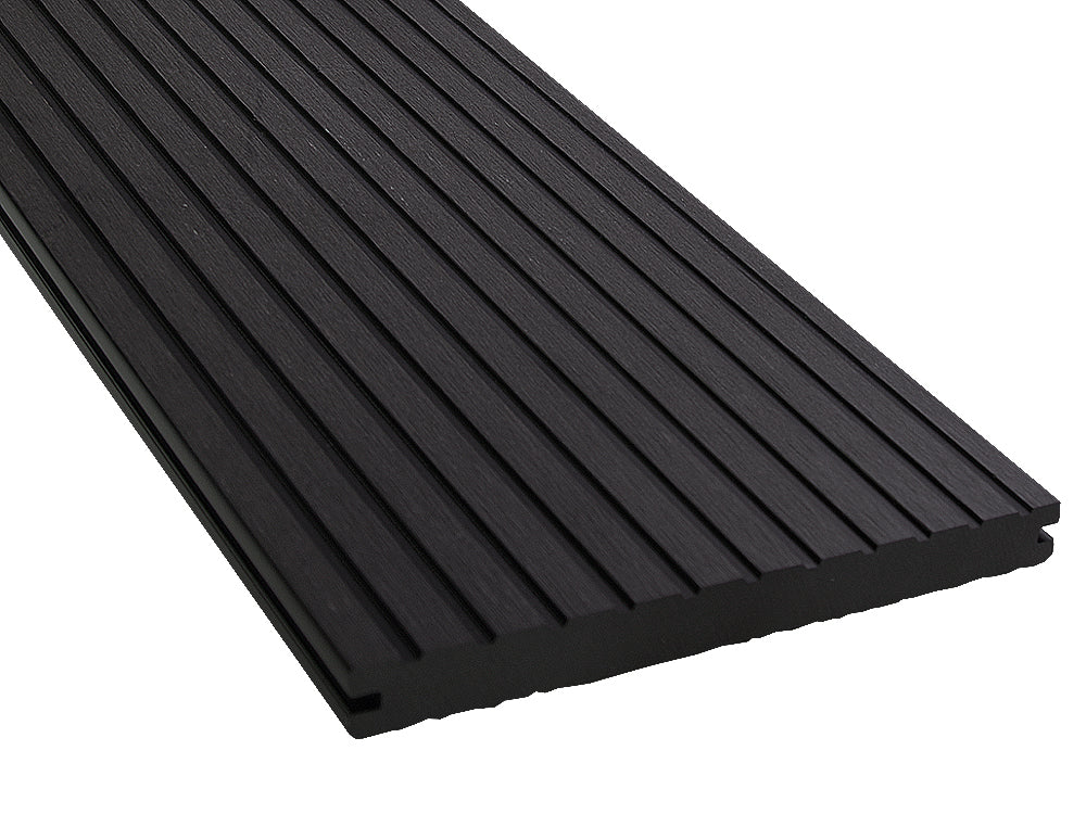 KAHRS WPC Terrassendielen, 20×200mm, Massiv XL, Anthrazit, Grob/Strukturiert