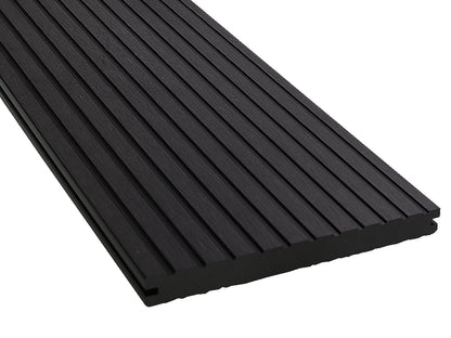 KAHRS WPC Terrassendielen, 20×200mm, Massiv XL, Anthrazit, Grob/Strukturiert