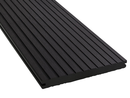 KAHRS WPC Terrassendielen, 20×200mm, Massiv XL, Anthrazit, Grob/Strukturiert