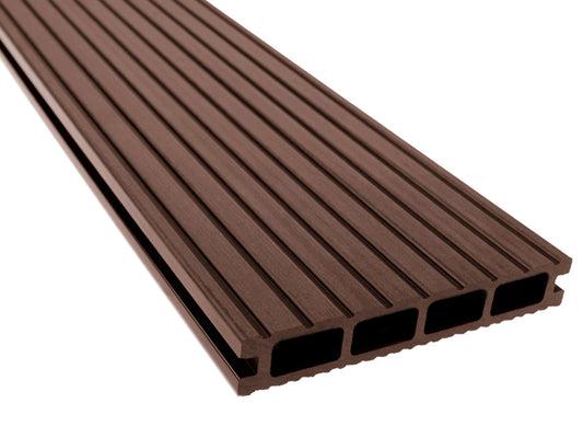 KAHRS WPC Terrassendielen, 25x145 mm Braun, grob/fein, gebürstet, Hohlkammer