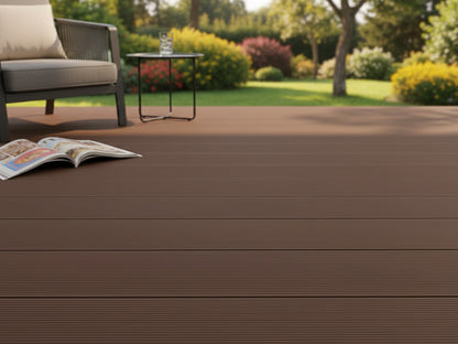 KAHRS WPC Terrassendielen, 25x145 mm Braun, grob/fein, gebürstet, Hohlkammer