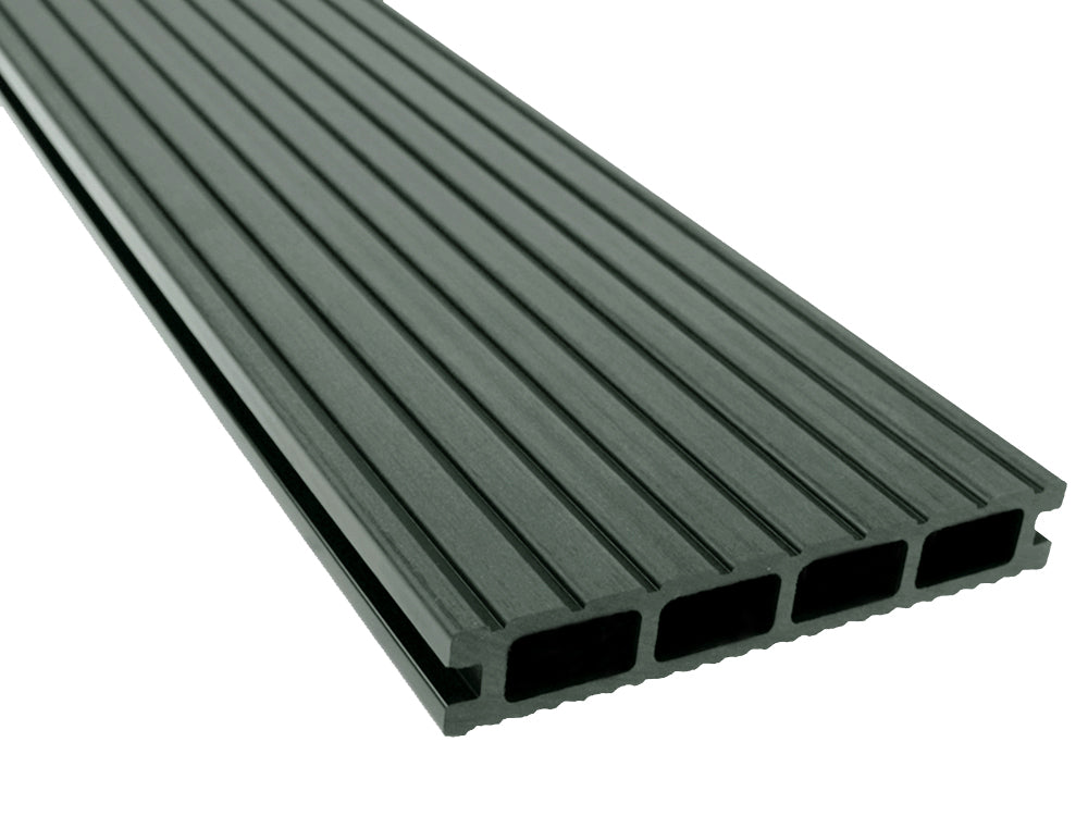 KAHRS WPC Terrassendielen, 25×145mm, Grau, grob/fein, gebürstet, Hohlkammer – Bild 4